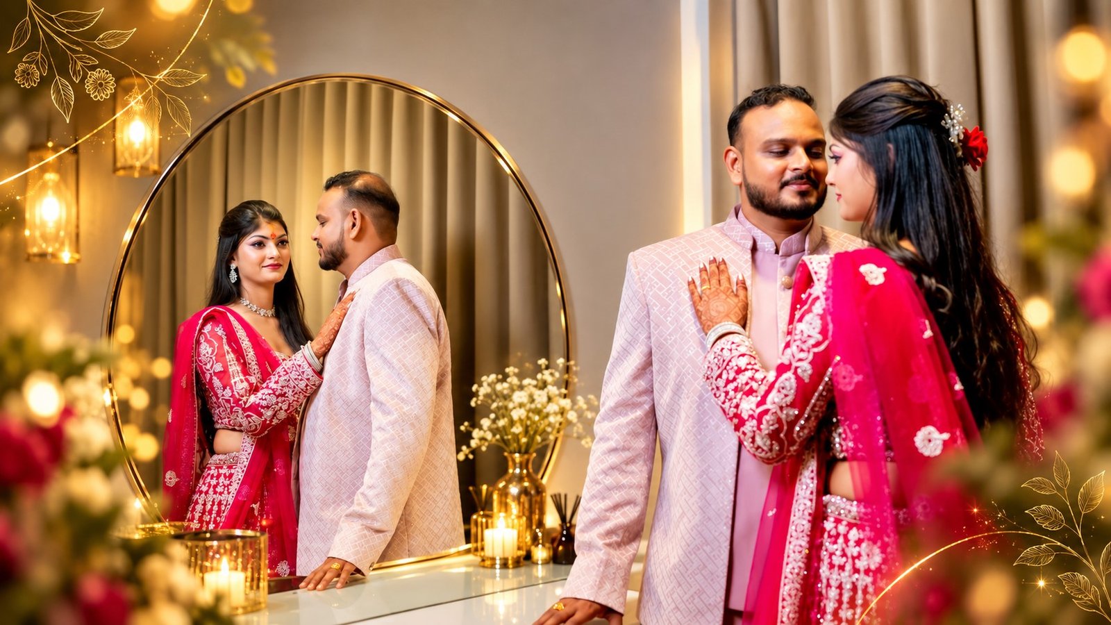 Wedding couple portrait